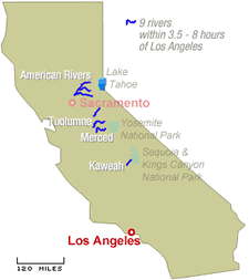 Whitewater Rafting Los Angeles CA
