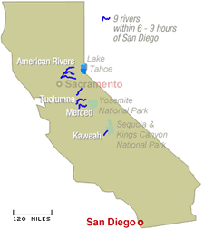 Whitewater Rafting San Diego CA