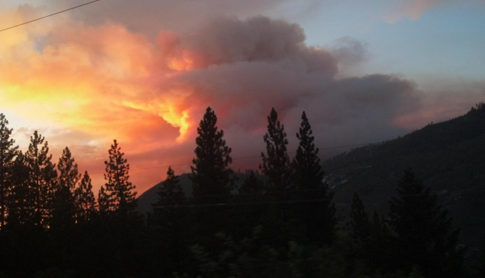 Sunset during the 2013 California Rim Fire
